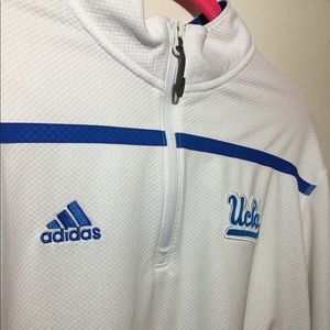 Adidas UCLA logo white halfzip